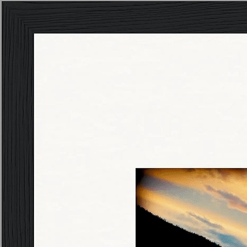 Cosmic Reflections Framed print 30x40 cm / 12x16″ Black frame corner detail