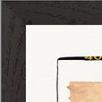 Kiss My Ass Framed print 30x40 cm / 12x16″ Black frame corner detail