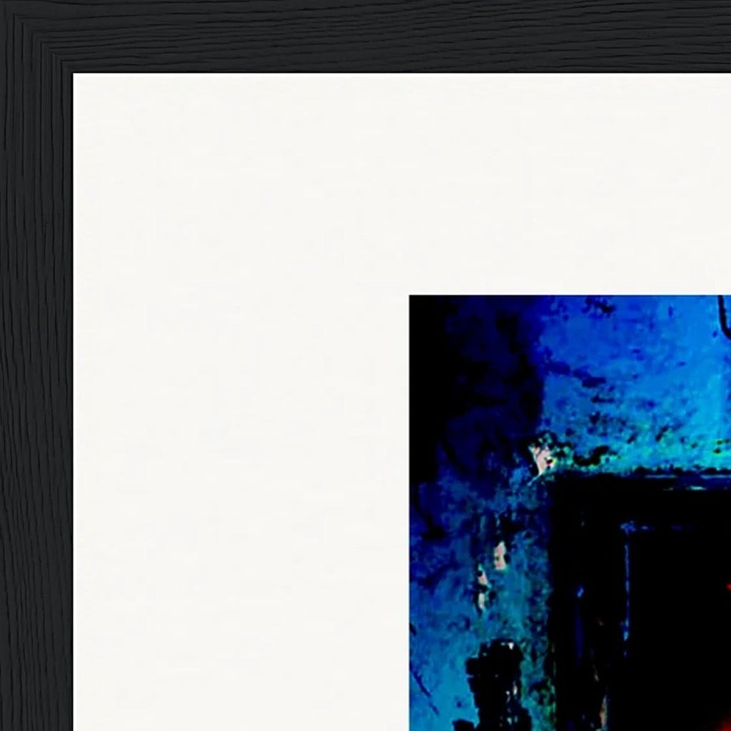 Web of Colours Framed print 30x40 cm / 12x16″ Black frame corner detail