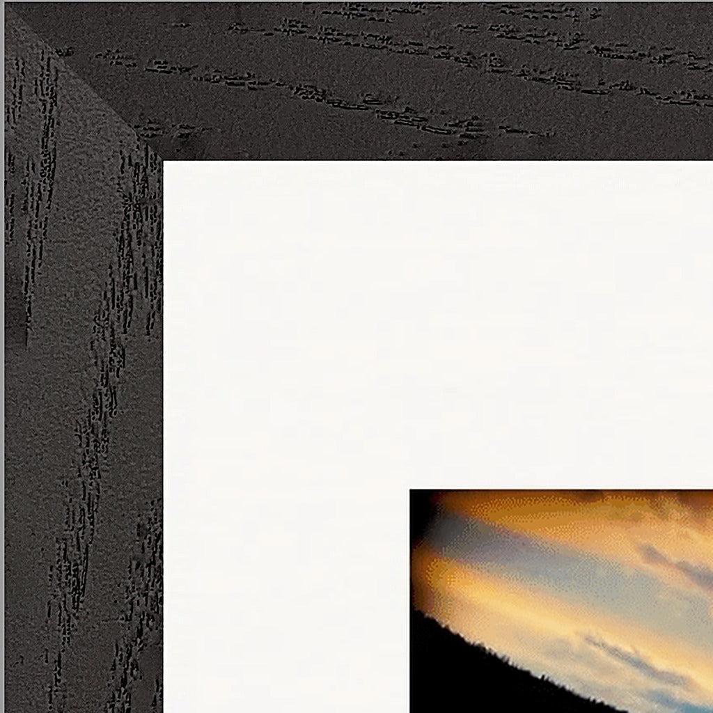 Cosmic Reflections Framed print 30x40 cm / 12x16″ Black frame corner detail