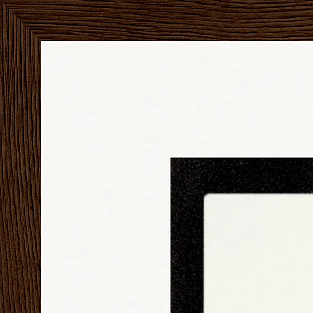 Little Secret Framed print 30x40 cm / 12x16″ Dark wood frame corner detail