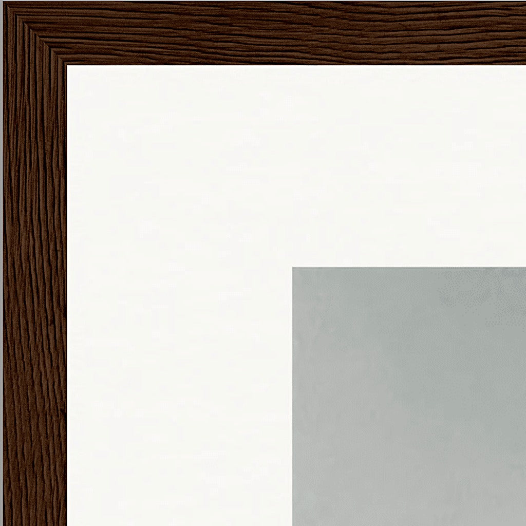 Everyday Hero Framed print 30x40 cm / 12x16″ Dark wood frame corner detail
