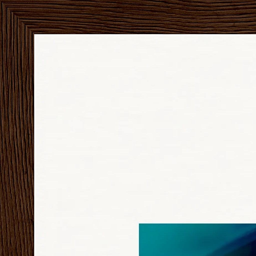 Around and Around Framed print 30x40 cm / 12x16″ Dark wood frame corner detail