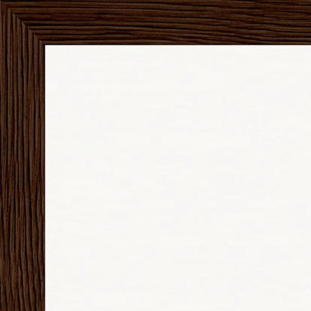 Face It Framed print 30x40 cm / 12x16″ Dark wood frame corner detail