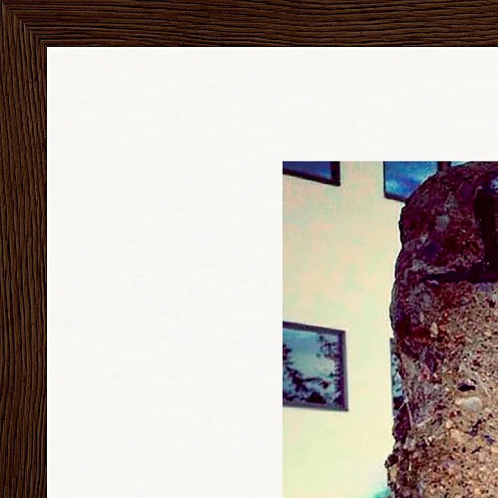 Wash It Framed print 30x40 cm / 12x16″ Dark wood frame corner detail