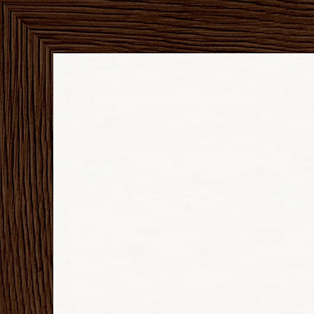 Hat On Framed print 30x40 cm / 12x16″ Dark wood frame corner detail