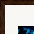 Bubbles and Sky Sticks Framed print 30x40 cm / 12x16″ Dark wood frame corner detail
