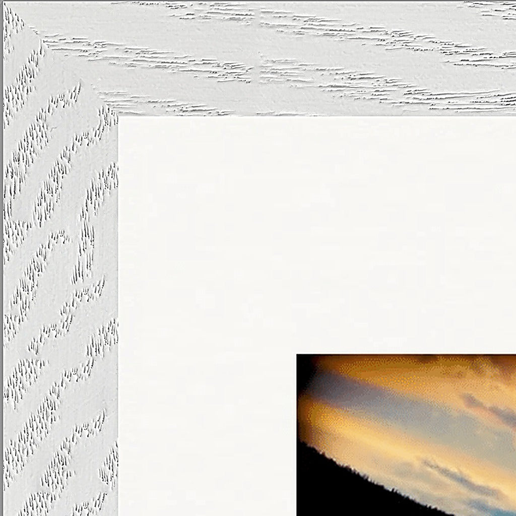 Cosmic Reflections Framed print 30x40 cm / 12x16″ White frame corner detail