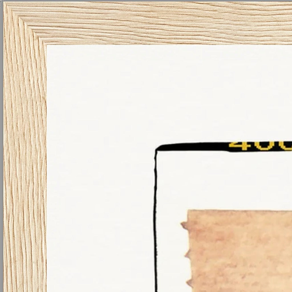 Kiss My Ass Framed print 30x40 cm / 12x16″ Wood frame corner detail