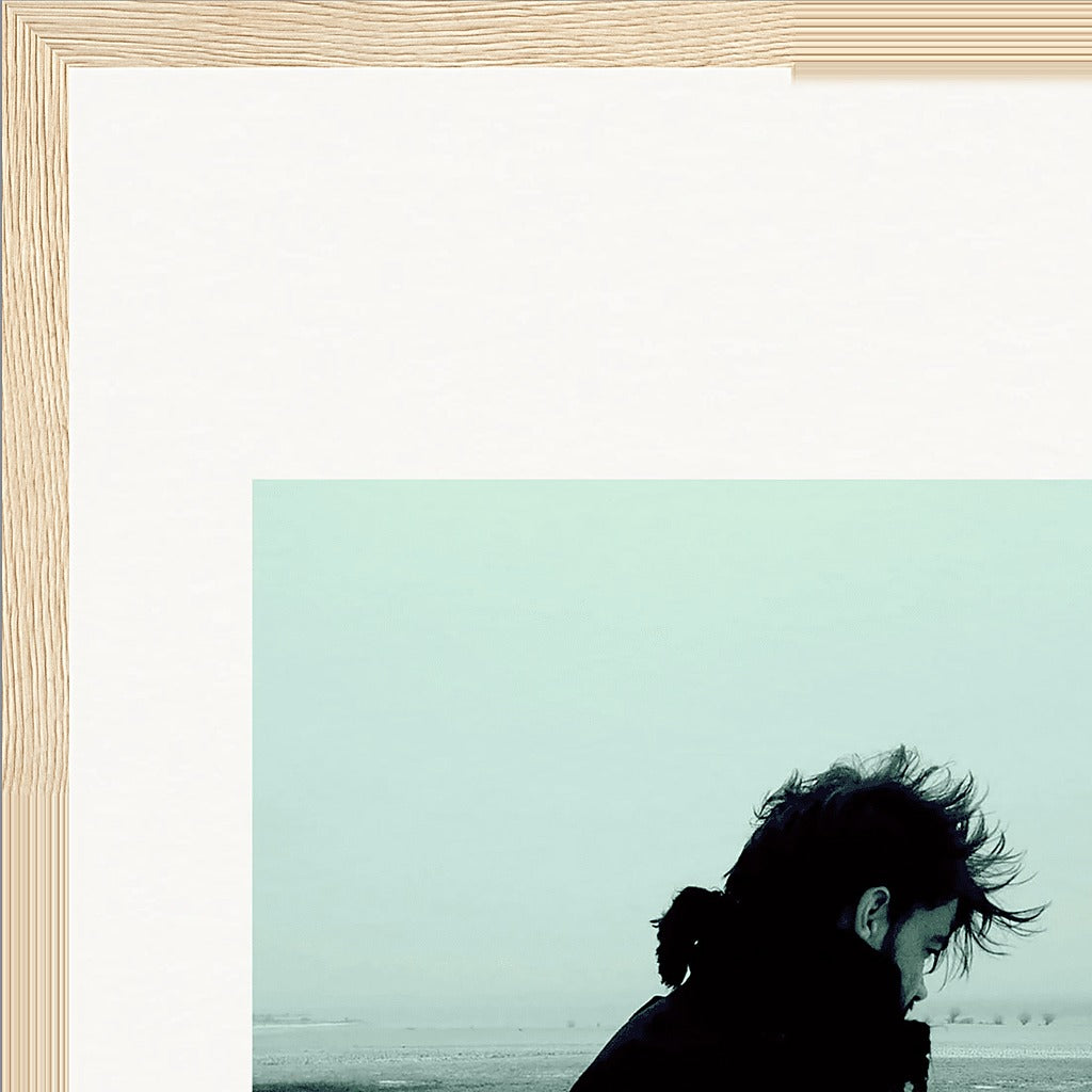 Misty Mind Framed print 30x40 cm / 12x16″ Wood frame corner detail