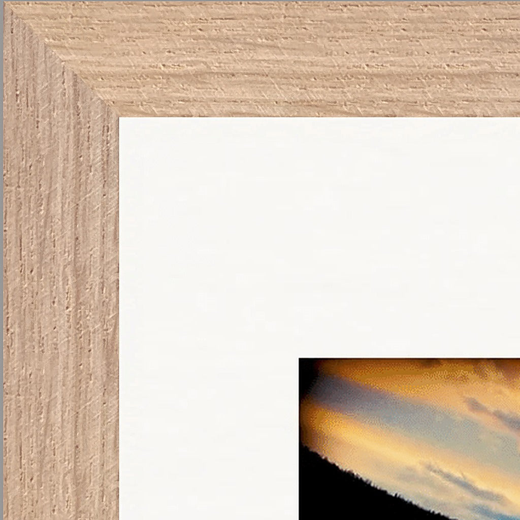 Cosmic Reflections Framed print 30x40 cm / 12x16″ Wood frame corner detail