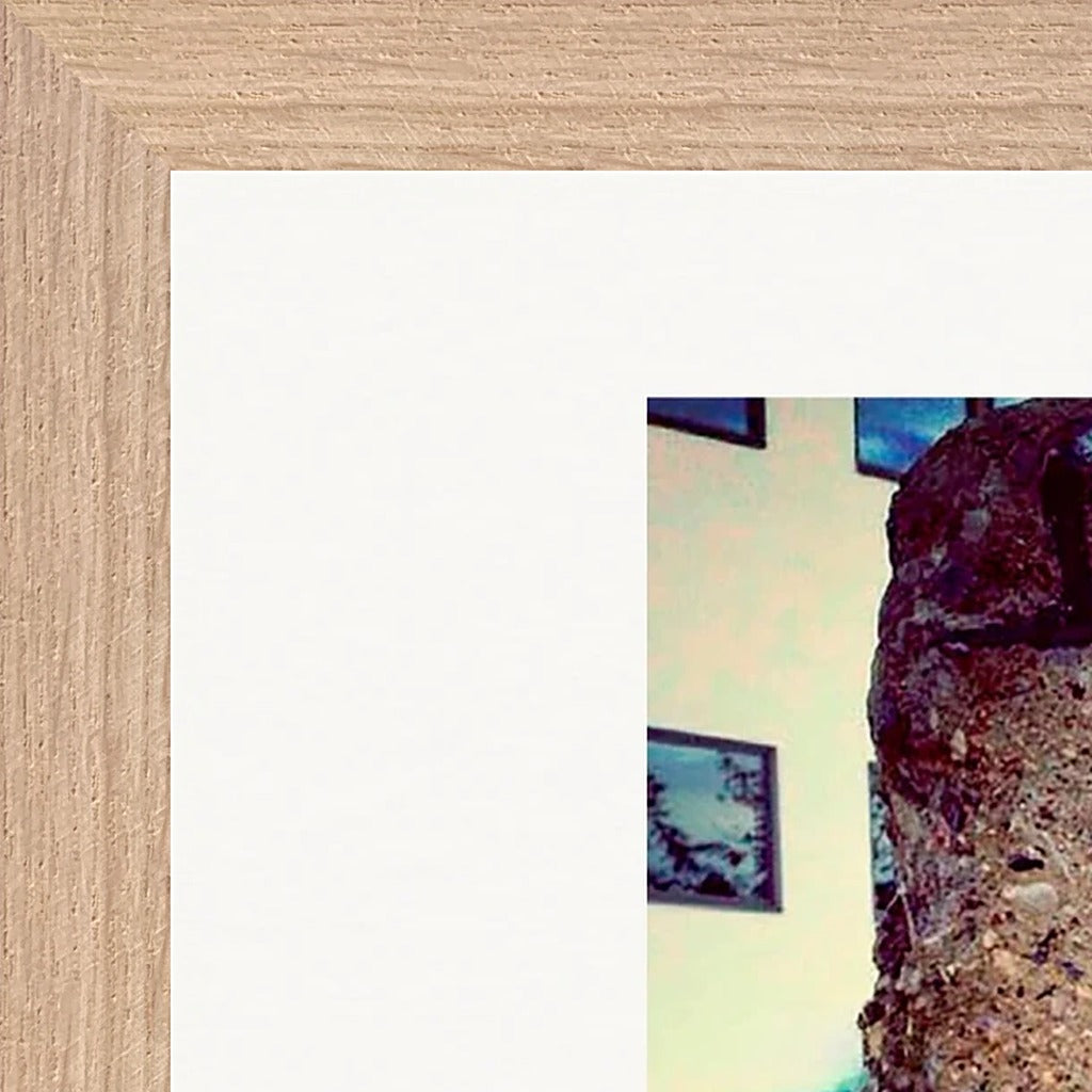 Wash It Framed print 30x40 cm / 12x16″ Wood frame corner detail