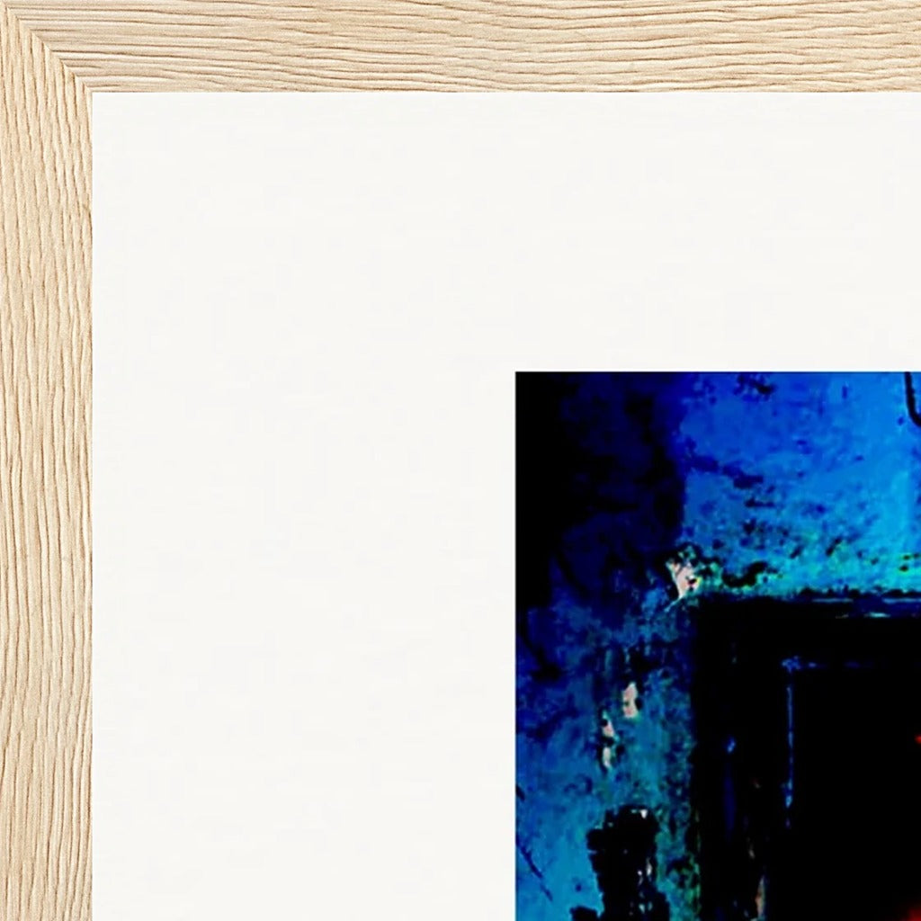 Web of Colours Framed print 30x40 cm / 12x16″ Wood frame corner detail