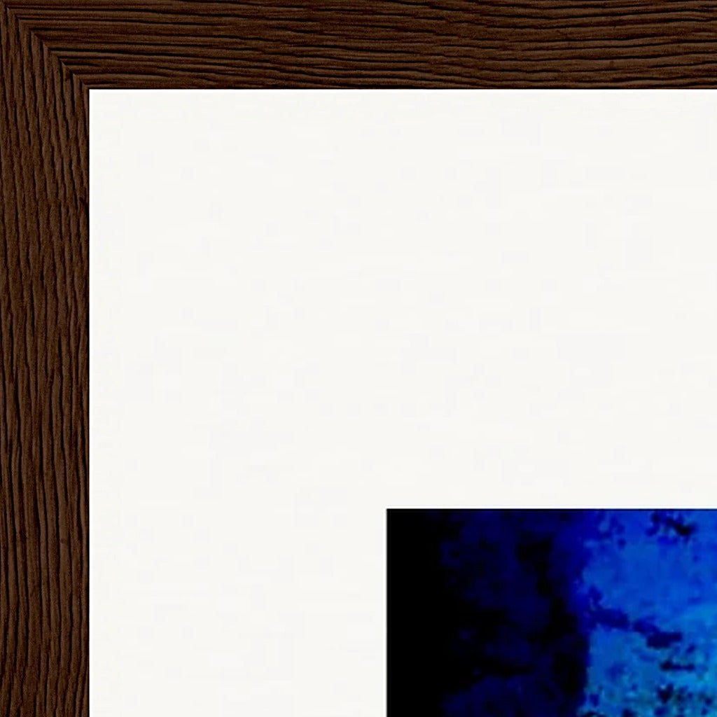 Web of Colours Framed print 30x45 cm / 12x18″ Dark wood frame corner detail