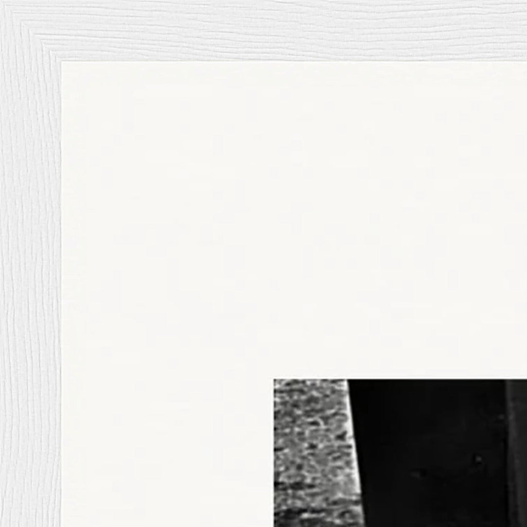 This is Where He Stood Framed print 30x45 cm / 12x18″ White frame corner detail