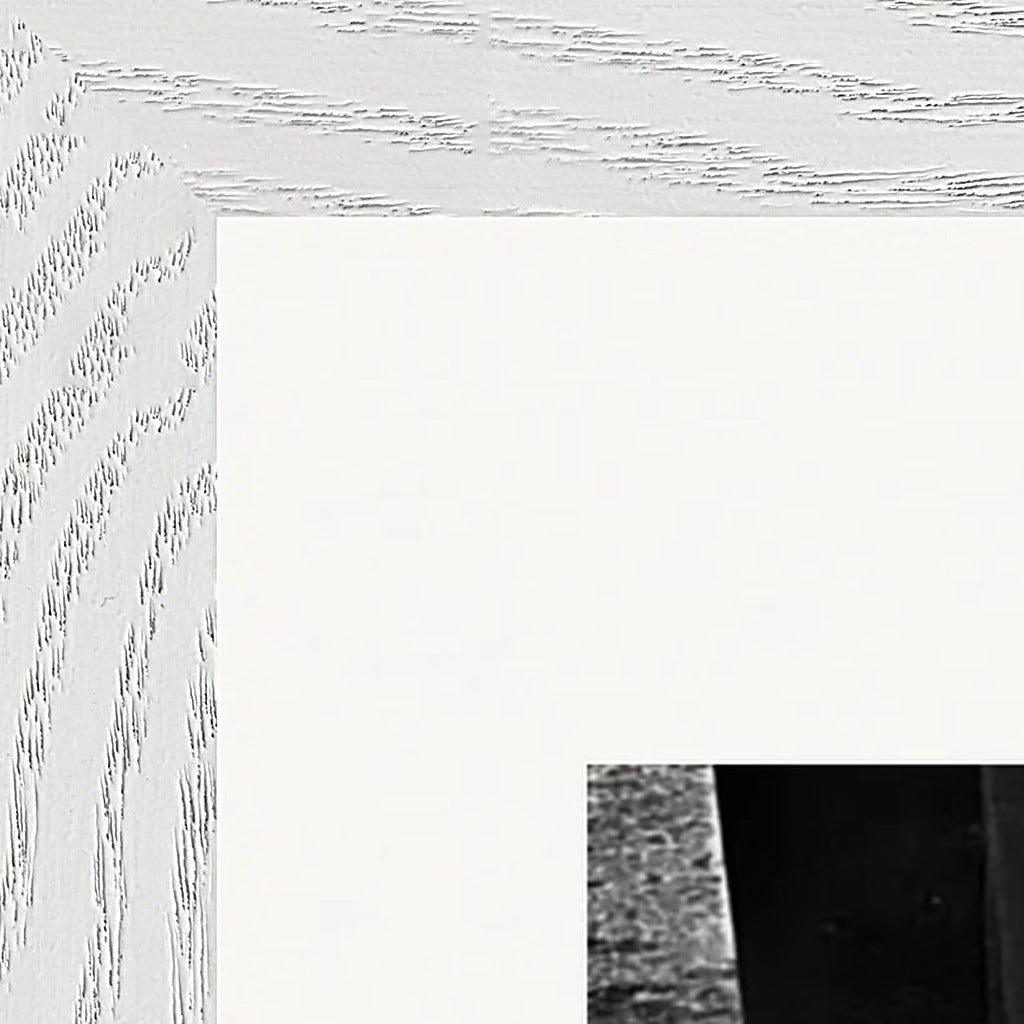 This is Where He Stood Framed print 30x45 cm / 12x18″ White frame corner detail