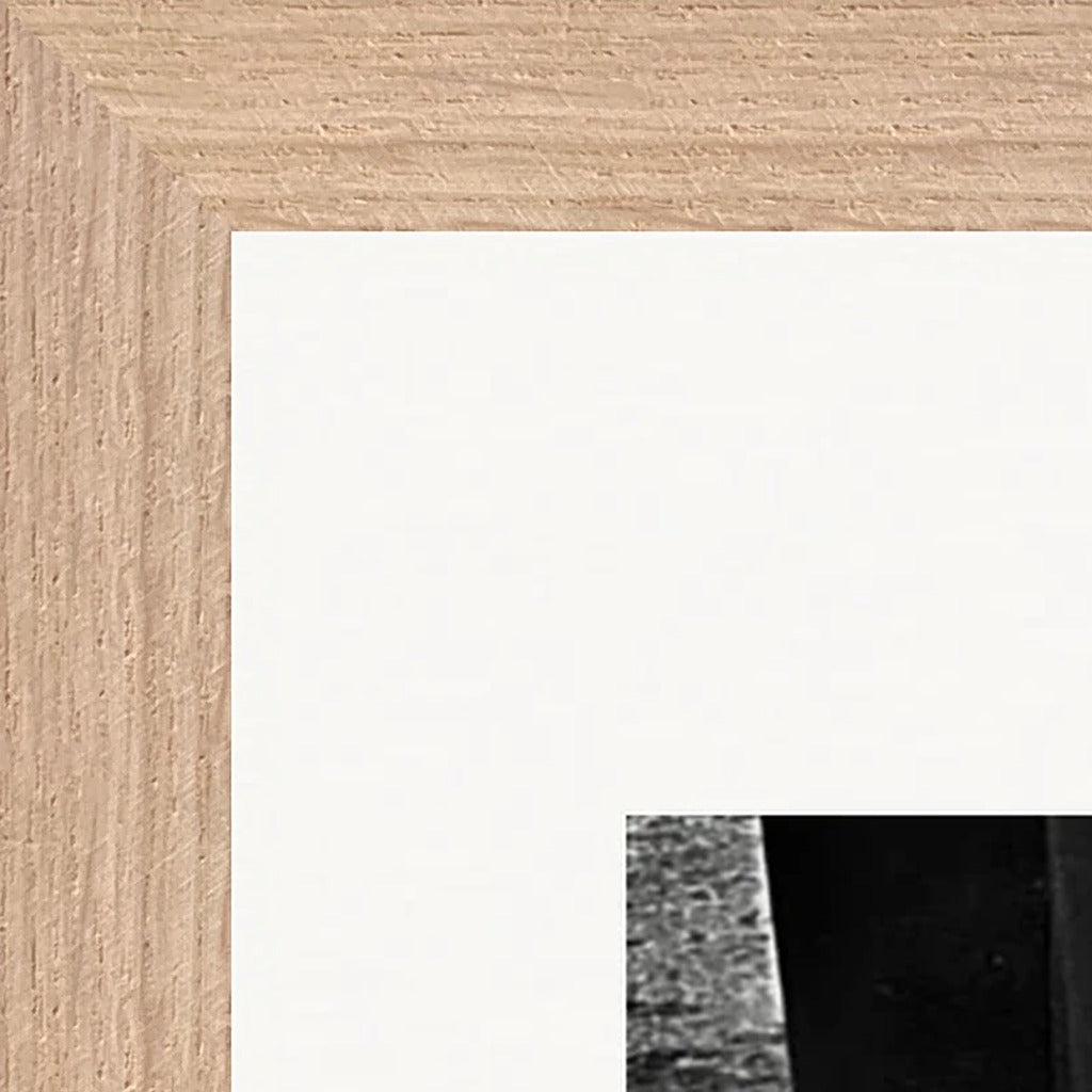 This is Where He Stood Framed print 30x45 cm / 12x18″ Wood frame corner detail