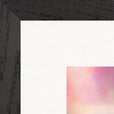 Indigo Sky Framed print 40x40 cm / 16x16″ Black frame corner detail