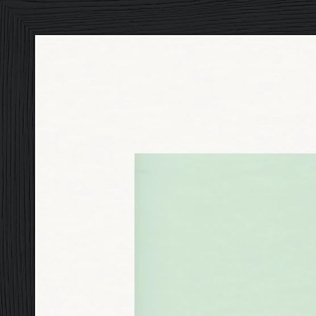 Lacey Leg Framed print 40x40 cm / 16x16″ Black frame corner detail