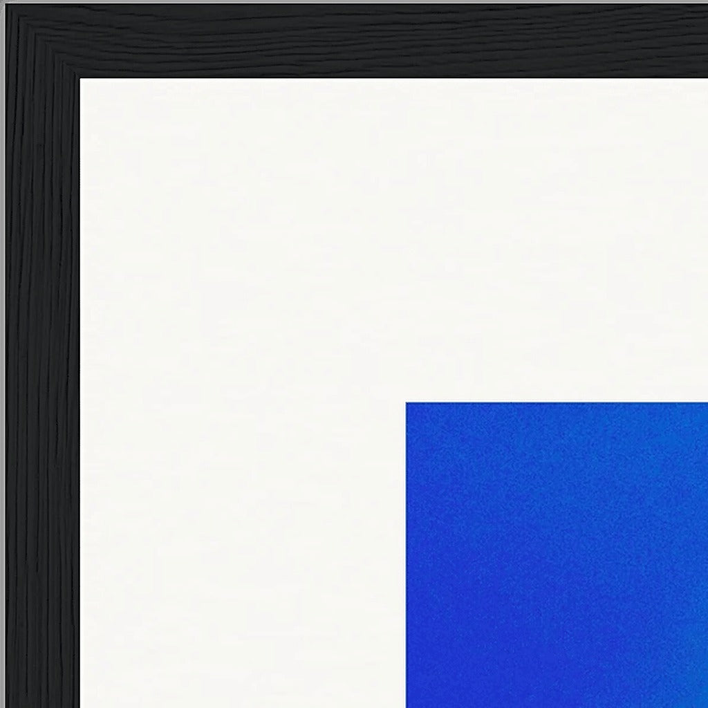 Nocturne Velvet Framed print 40x40 cm / 16x16″ Black frame corner detail