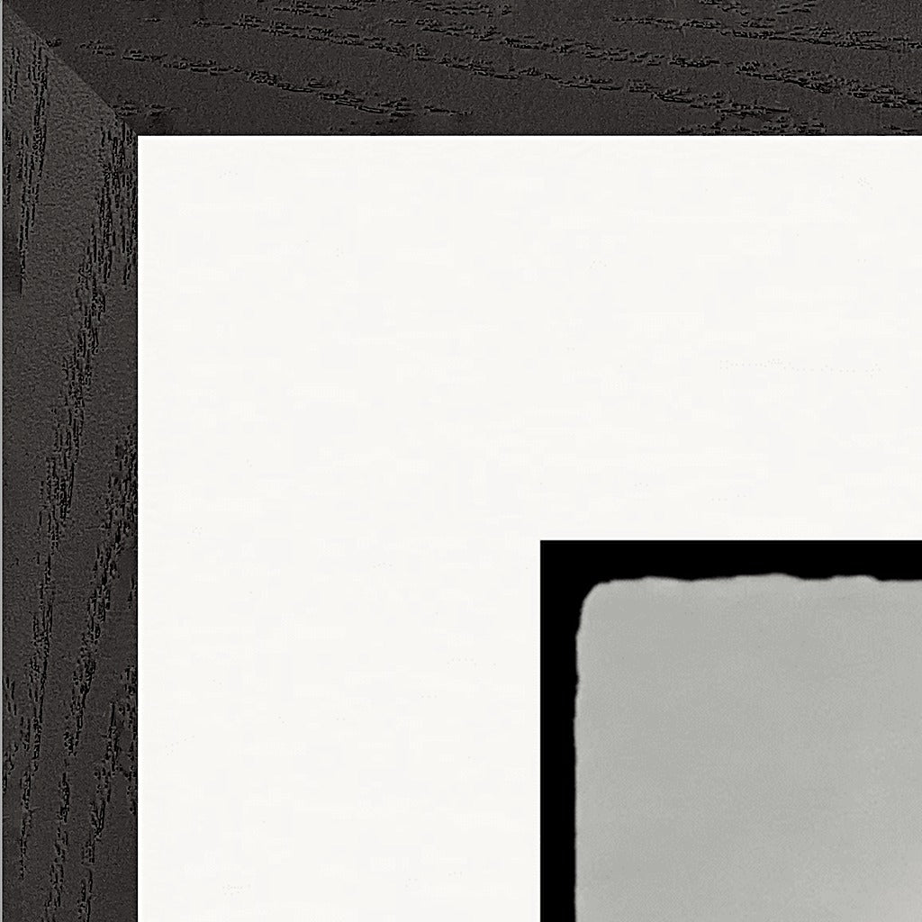 Circle of Life Framed print 40x40 cm / 16x16″ Black frame corner detail