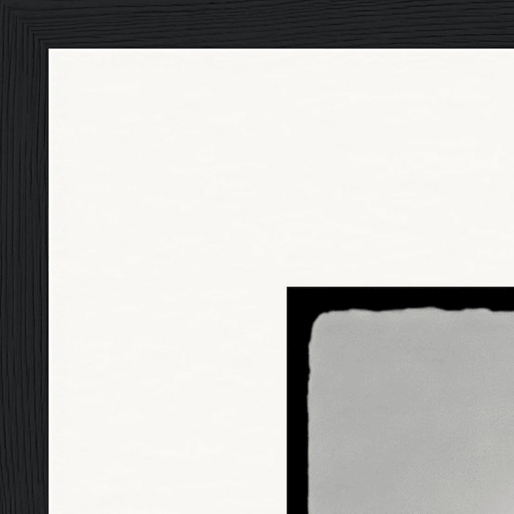 Circle of Life Framed print 40x40 cm / 16x16″ Black frame corner detail