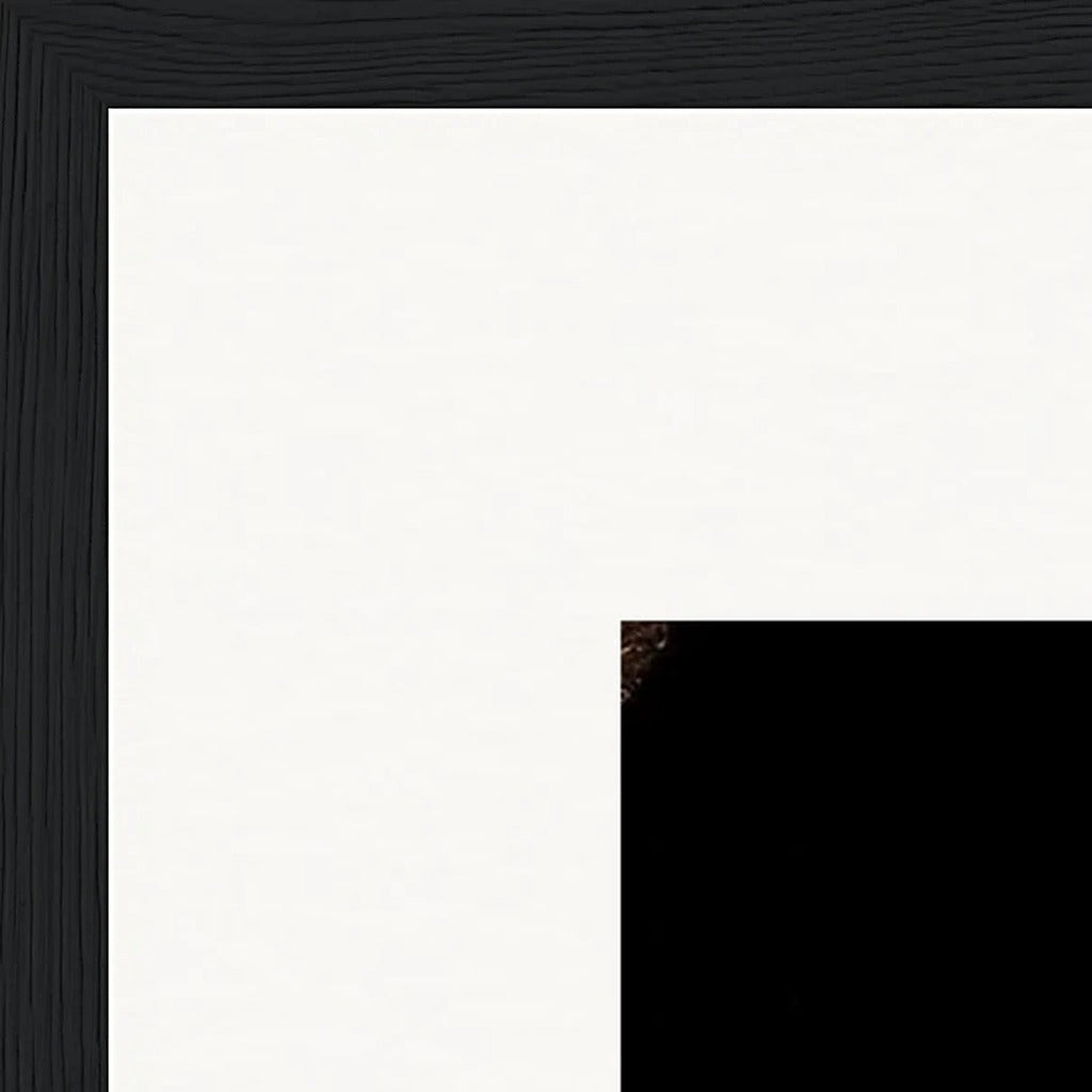 Face It Framed print 40x40 cm / 16x16″ Black frame corner detail