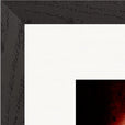 Chromatic Kiss Framed print 40x40 cm / 16x16″ Black frame corner detail