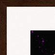 Dancing in Colours Framed print 40x40 cm / 16x16″ Dark wood frame corner detail
