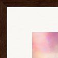 Indigo Sky Framed print 40x40 cm / 16x16″ Dark wood frame corner detail