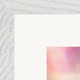 Indigo Sky Framed print 40x40 cm / 16x16″ White frame corner detail