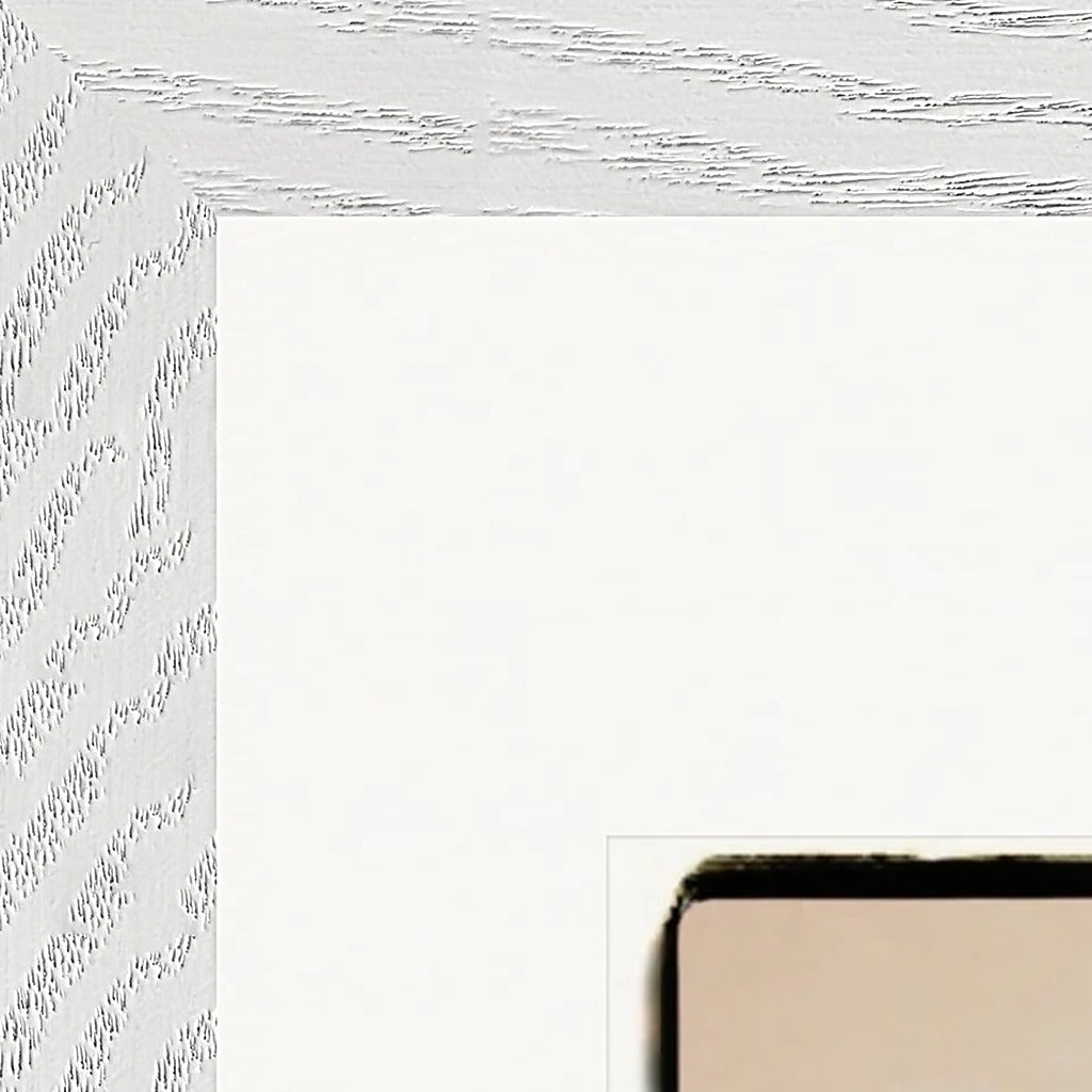 Hat On Framed print 40x40 cm / 16x16″ White frame corner detail