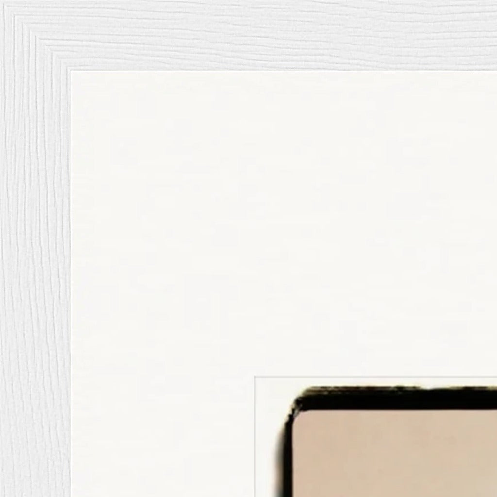 Hat On Framed print 40x40 cm / 16x16″ White frame corner detail