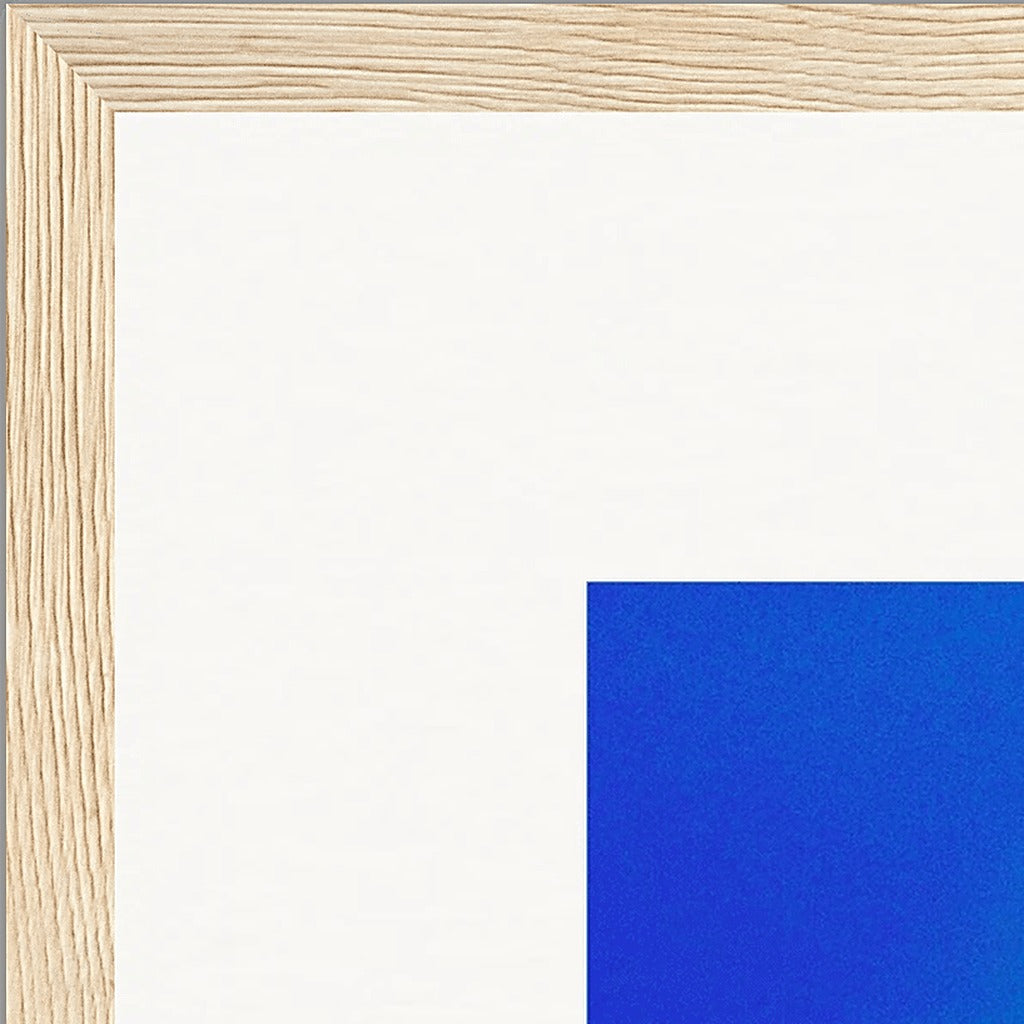 Nocturne Velvet Framed print 40x40 cm / 16x16″ Wood frame corner detail