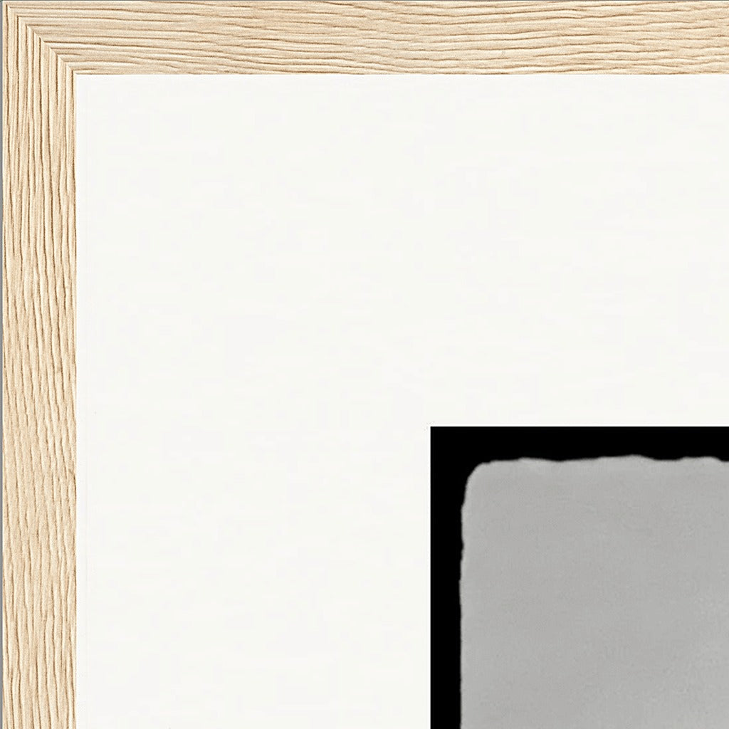 Circle of Life Framed print 40x40 cm / 16x16″ Wood frame corner detail