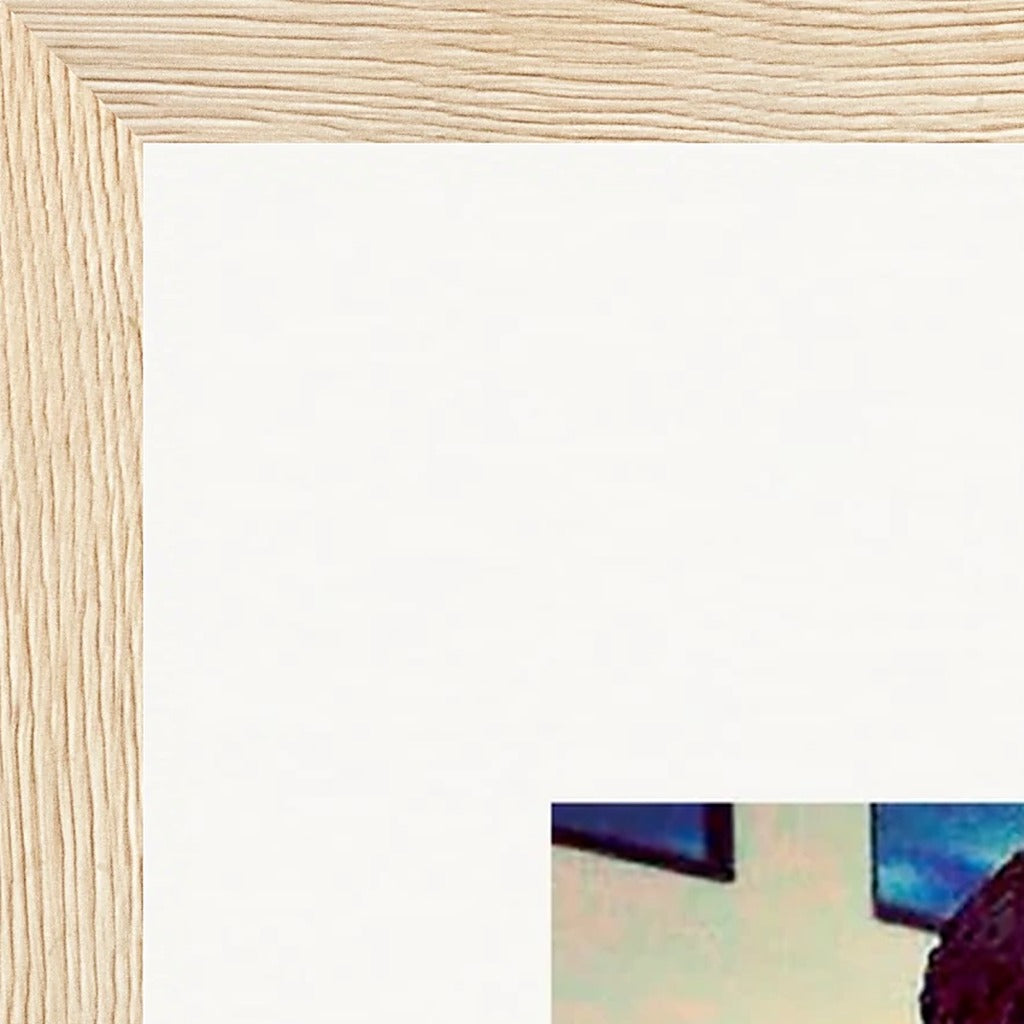 Wash It Framed print 40x40 cm / 16x16″ Wood frame corner detail