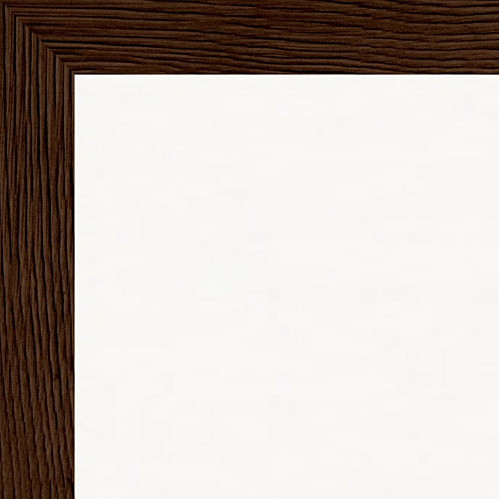 Emerald Storms Framed print 40x50 cm / 16x20″ Dark wood frame corner detail