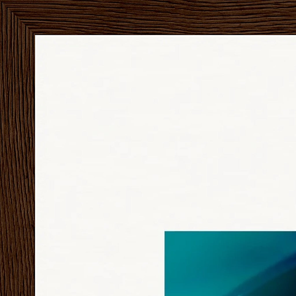 Around and Around Framed print 40x50 cm / 16x20″ Dark wood frame corner detail