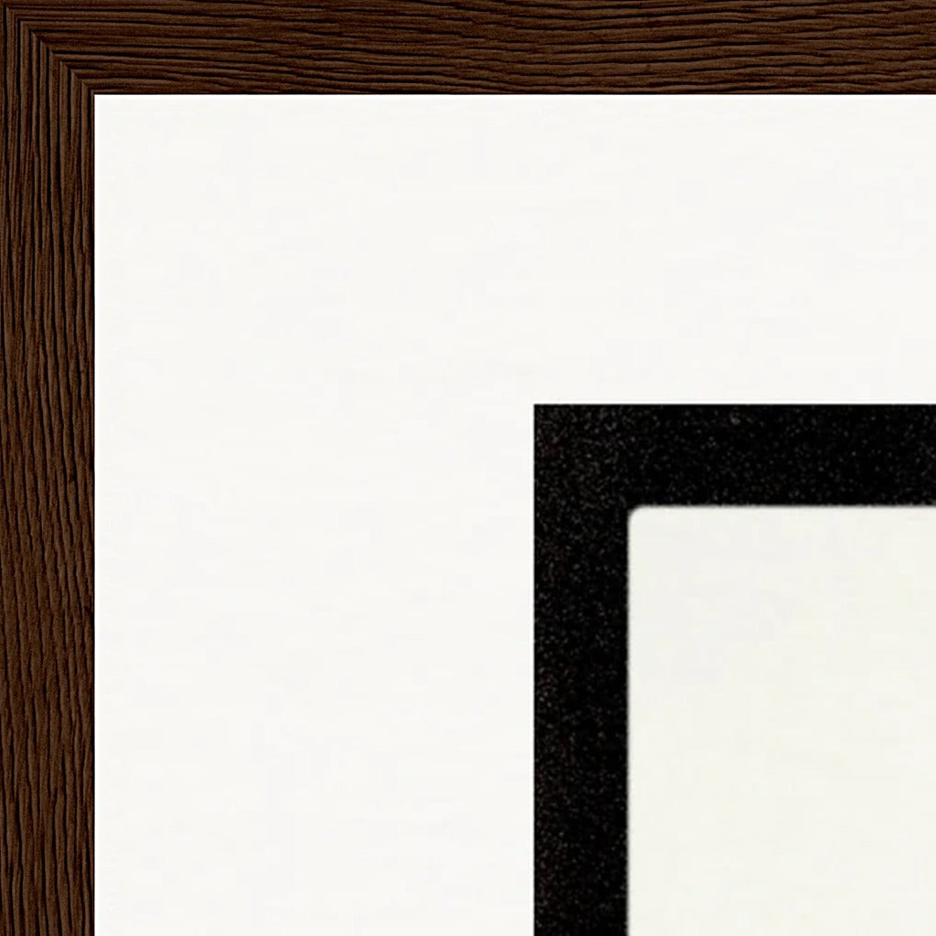 Little Secret Framed print 40x50 cm / 16x20″ Dark wood frame corner detail