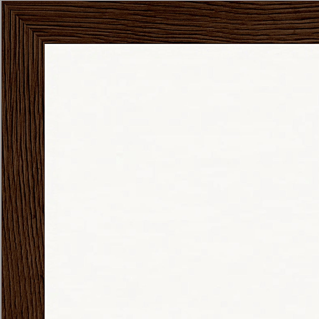 Underwater Flight Framed print 40x50 cm / 16x20″ Dark wood frame corner detail