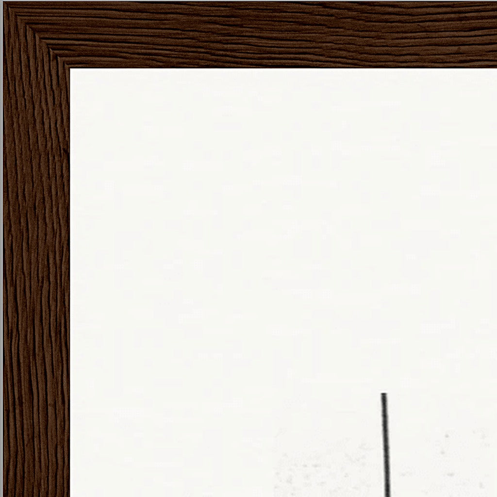 The Urban Matrix Framed print 40x50 cm / 16x20″ Dark wood frame corner detail