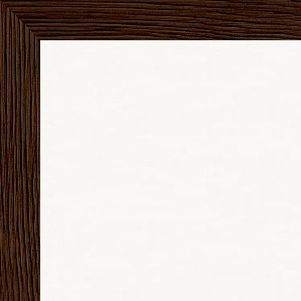Face It Framed print 40x50 cm / 16x20″ Dark wood frame corner detail