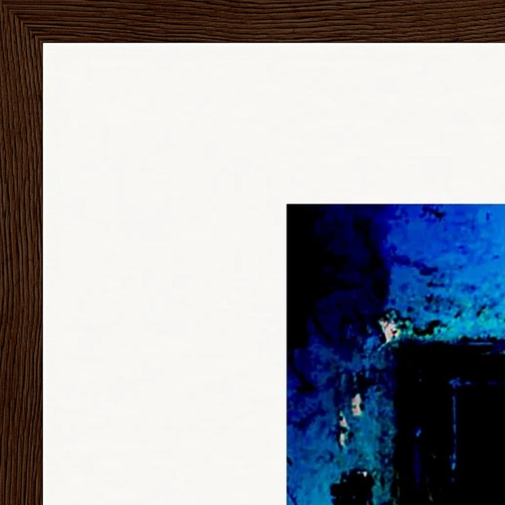 Web of Colours Framed print 40x50 cm / 16x20″ Dark wood frame corner detail