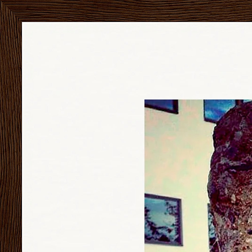 Wash It Framed print 40x50 cm / 16x20″ Dark wood frame corner detail