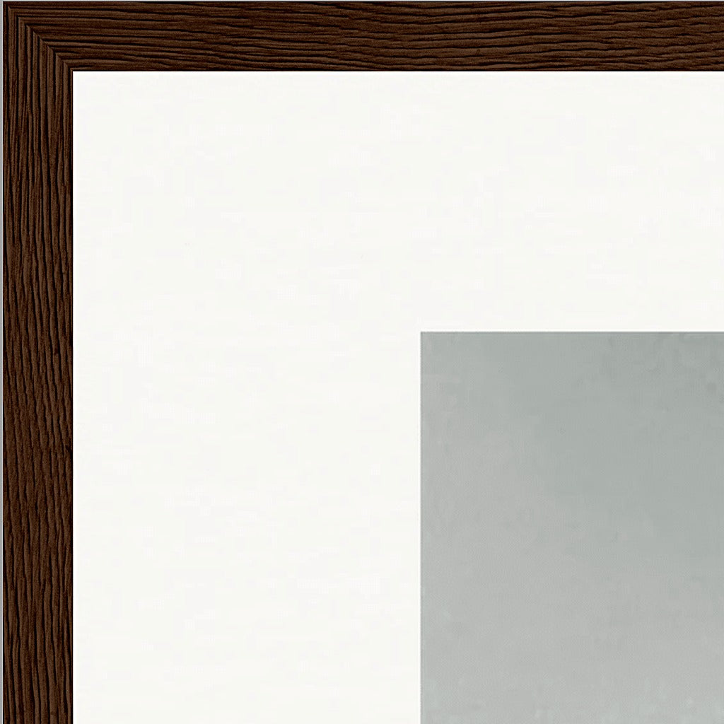 Everyday Hero Framed print 40x50 cm / 16x20″ Dark wood frame corner detail