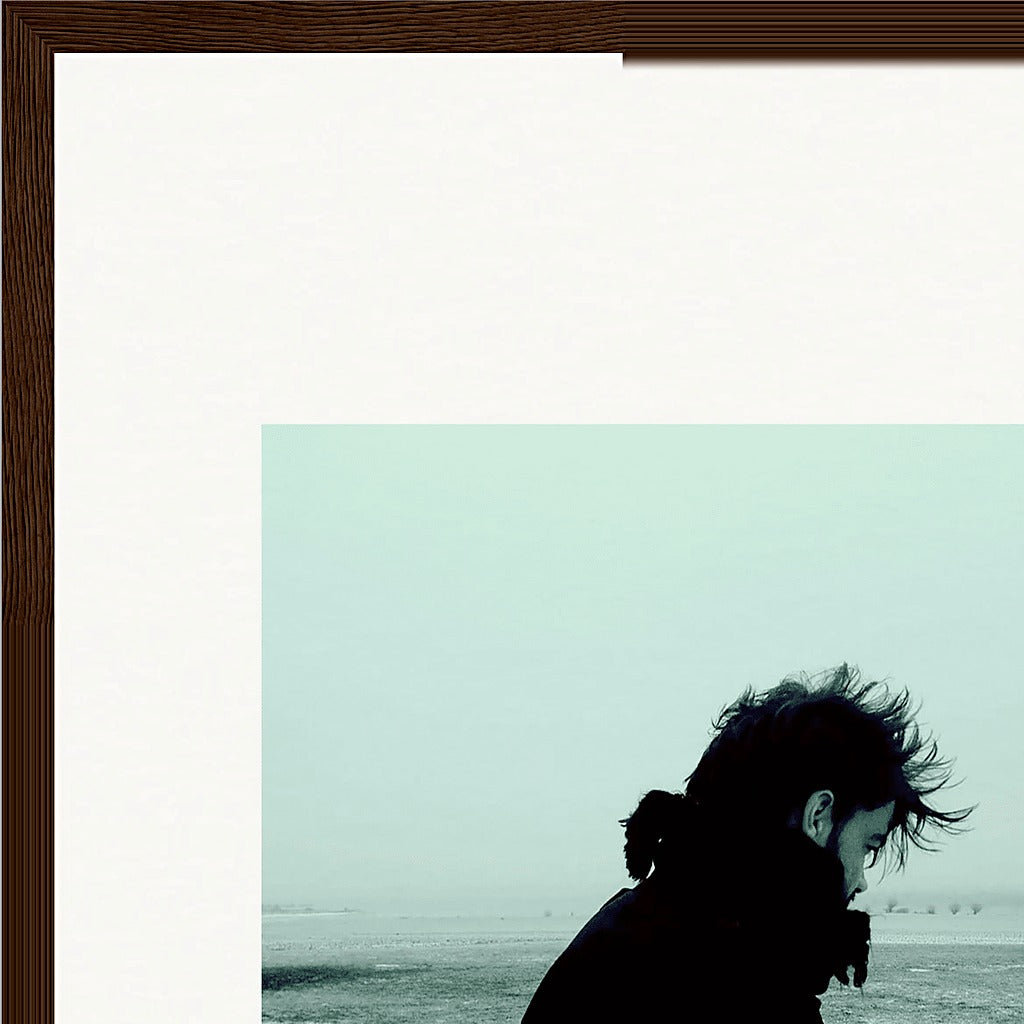 Misty Mind Framed print 40x50 cm / 16x20″ Dark wood frame corner detail