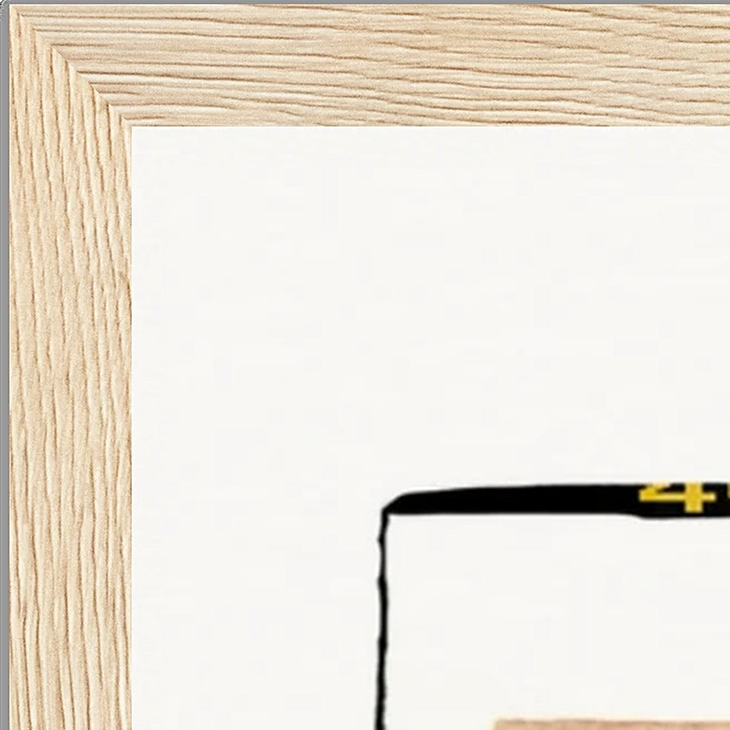 Kiss My Ass Framed print 40x50 cm / 16x20″ Wood frame corner detail