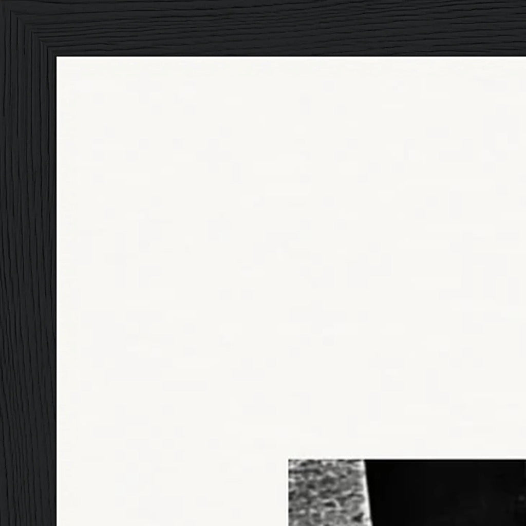 This is Where He Stood Framed print 40x60 cm / 16x24″ Black frame corner detail