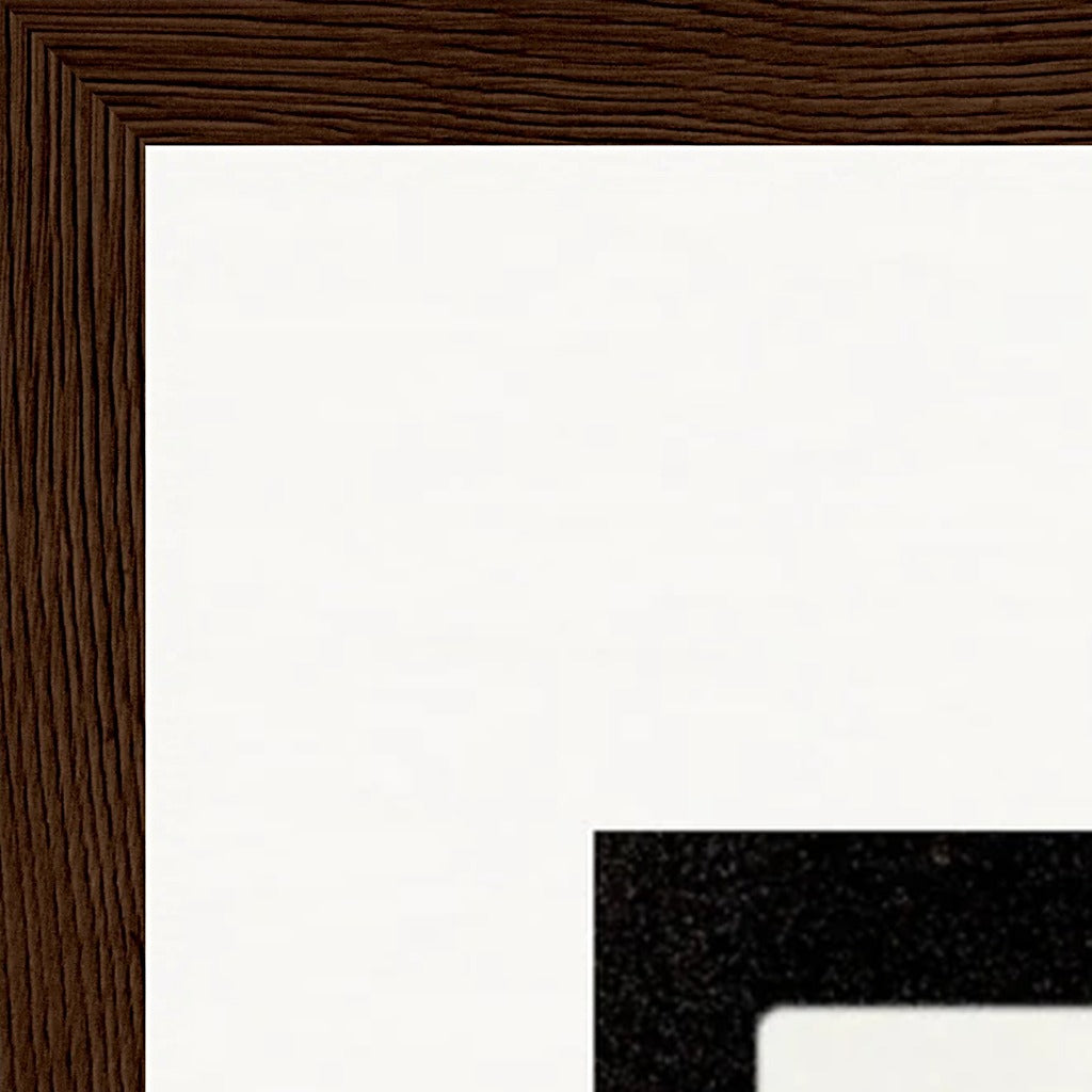 Little Secret Framed print 40x60 cm / 16x24″ Dark wood frame corner detail