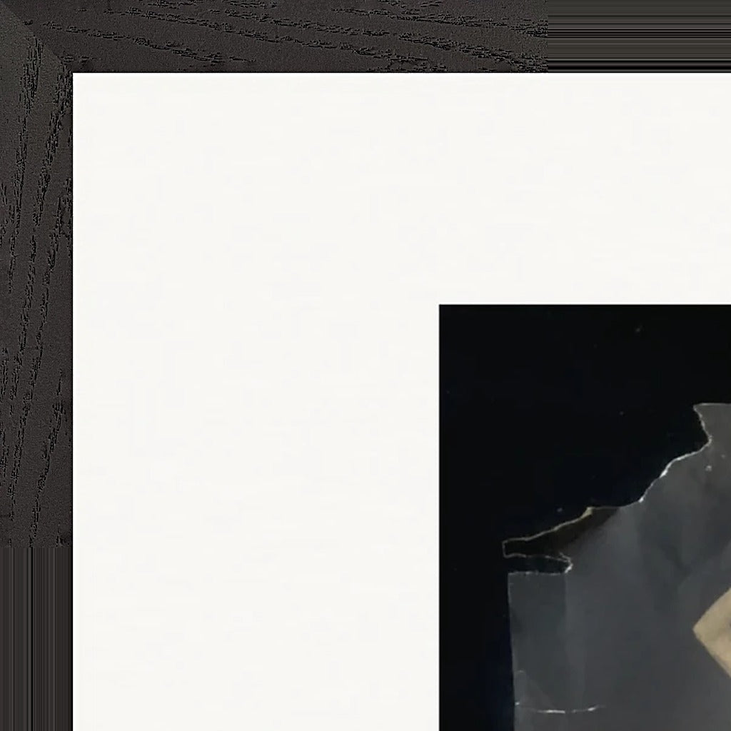 Never too Late Framed print A2 (42 x 59.4  cm) Black frame corner detail